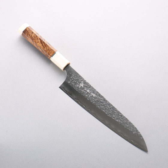Yu Kurosaki Shizuku SG2 Hammered Gyuto 210mm Chinese Quince (White Ferrule and End Cap) Handle - Seisuke Knife