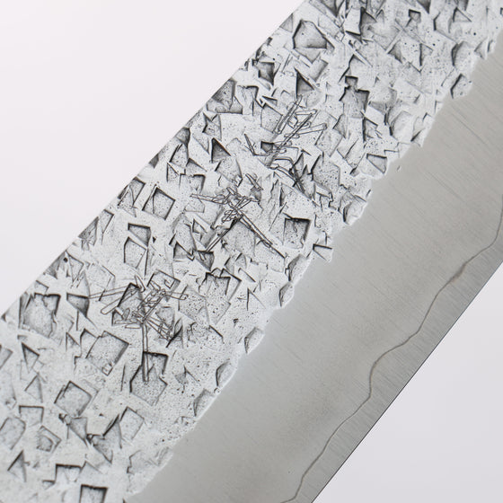 Yu Kurosaki Shizuku SG2 Hammered Gyuto 210mm Chinese Quince (White Ferrule and End Cap) Handle - Seisuke Knife