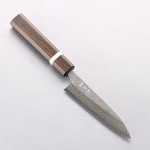  Yoshimi Kato VG10w Colored Damascus Petty-Utility 120mm Sandalwood with White Ring Handle - Seisuke Knife