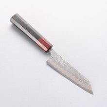  Yoshimi Kato VG10w Colored Damascus Small Bunka 130mm Ebony (ferrule: Sandalwood) Handle - Seisuke Knife