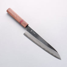  Yoshimi Kato Blue Super Black Finished Gyuto 210mm Rosewood (Red Turquoise Ring) Handle - Seisuke Knife