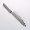 Yoshimi Kato Blue Super Nashiji Kiritsuke Gyuto 210mm Gray Stabilized Wood (White Ring) Handle - Seisuke Knife - Slide 2