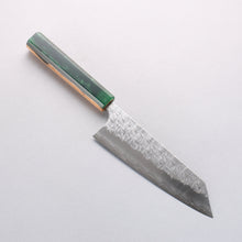  Yoshimi Kato Hyo SG2 Hammered Bunka 170mm Olive Tree and Green Resin Handle - Seisuke Knife