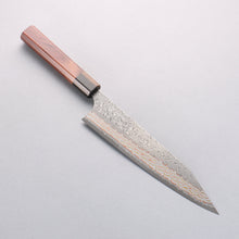  Yoshimi Kato VG10w Colored Damascus Kiritsuke Gyuto 210mm Rosewood (Ferrule: Ebony) Handle - Seisuke Knife