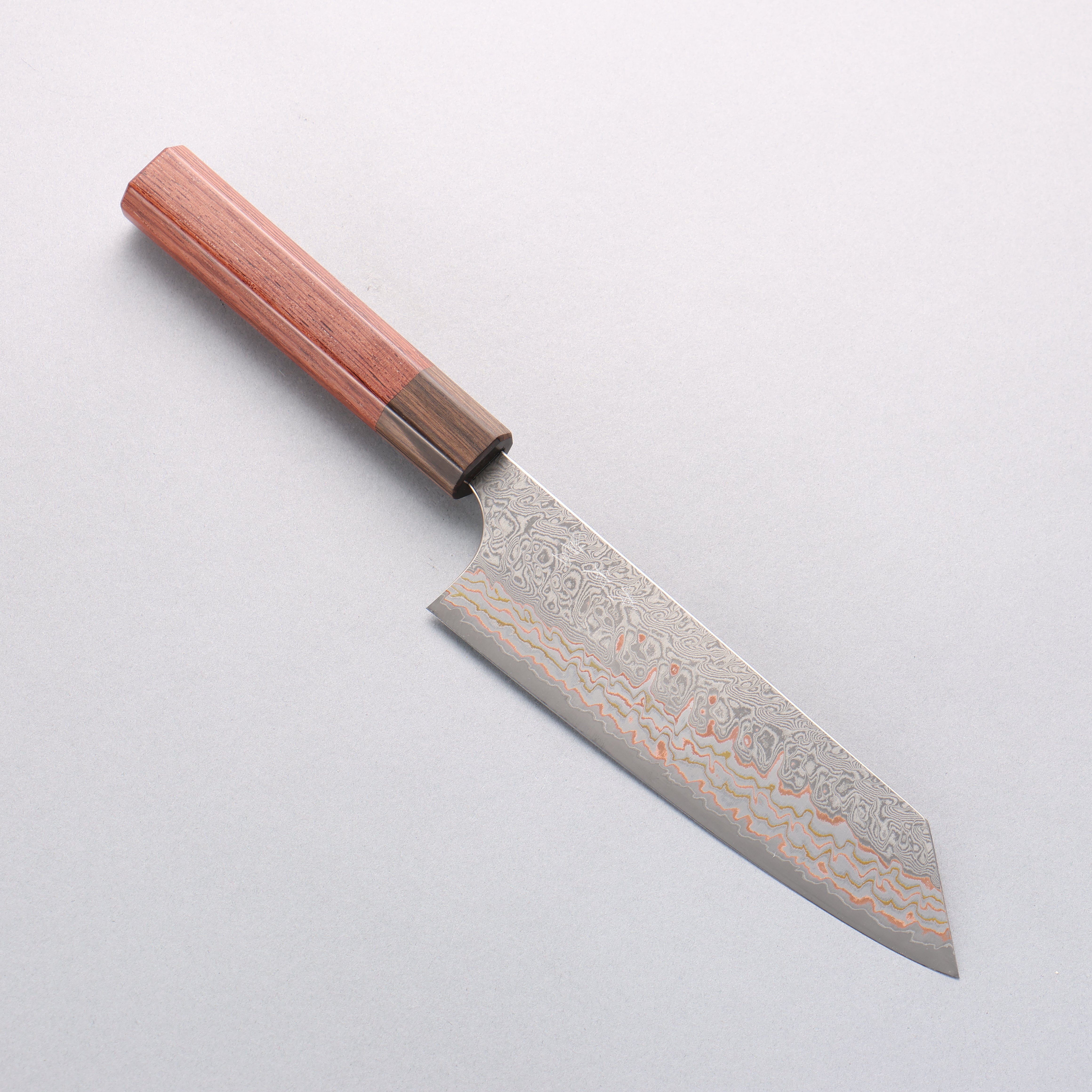 Yoshimi Kato VG10w Colored Damascus Bunka 170mm Rosewood (Ferrule: Ebony) Handle - Seisuke Knife