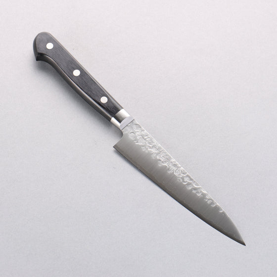 Takamura Knives VG10 Hammered Petty-Utility 130mm with Black Pakkawood Handle - Seisuke Knife