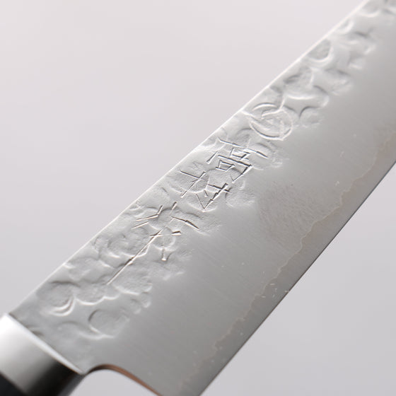 Takamura Knives VG10 Hammered Petty-Utility 130mm with Black Pakkawood Handle - Seisuke Knife