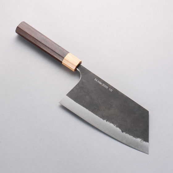 Tinker Blue Super Black Finished Tank 180mm Rosewood Handle - Seisuke Knife