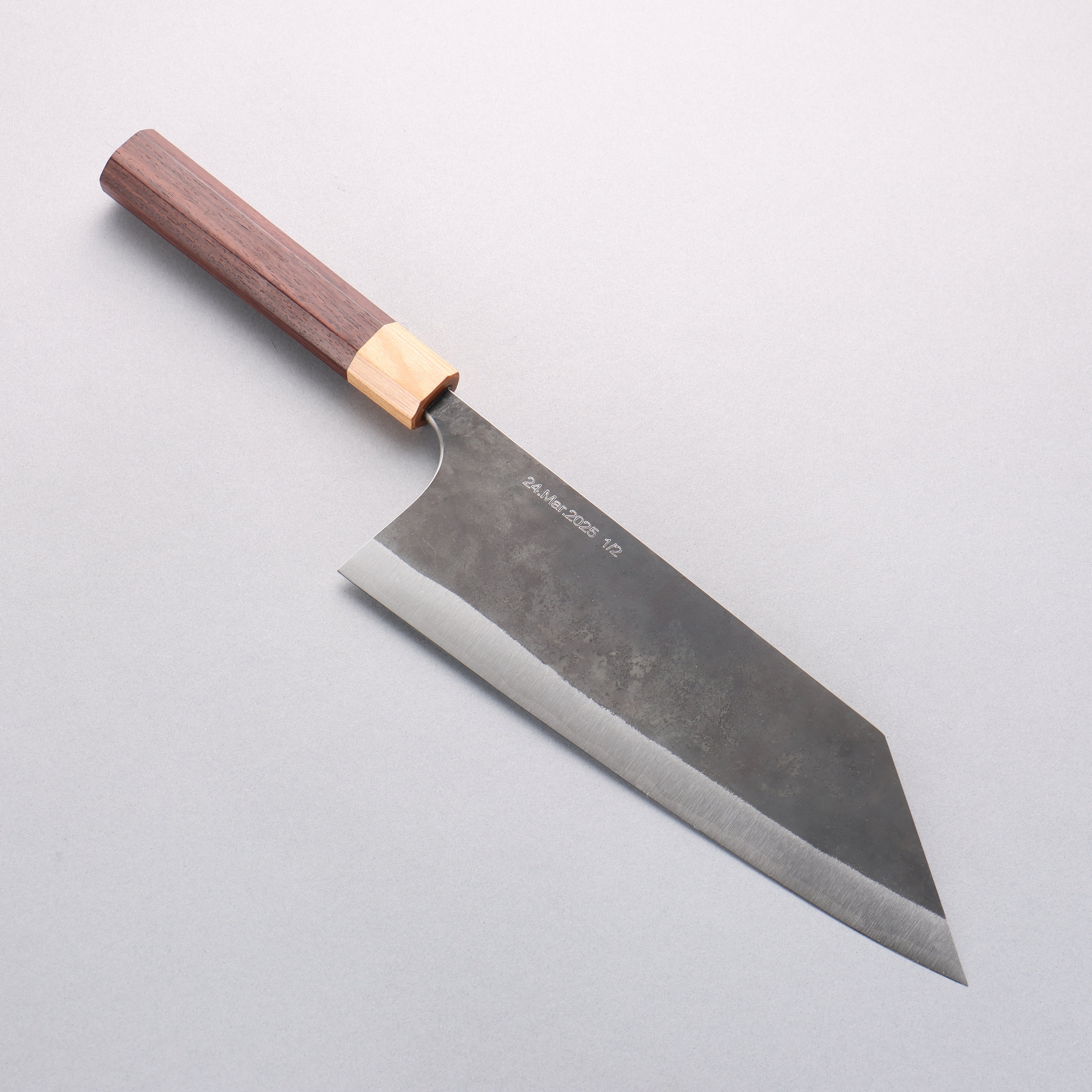 Tinker Blue Super Black Finished 230mm Rosewood Handle Ironhorse - Seisuke Knife