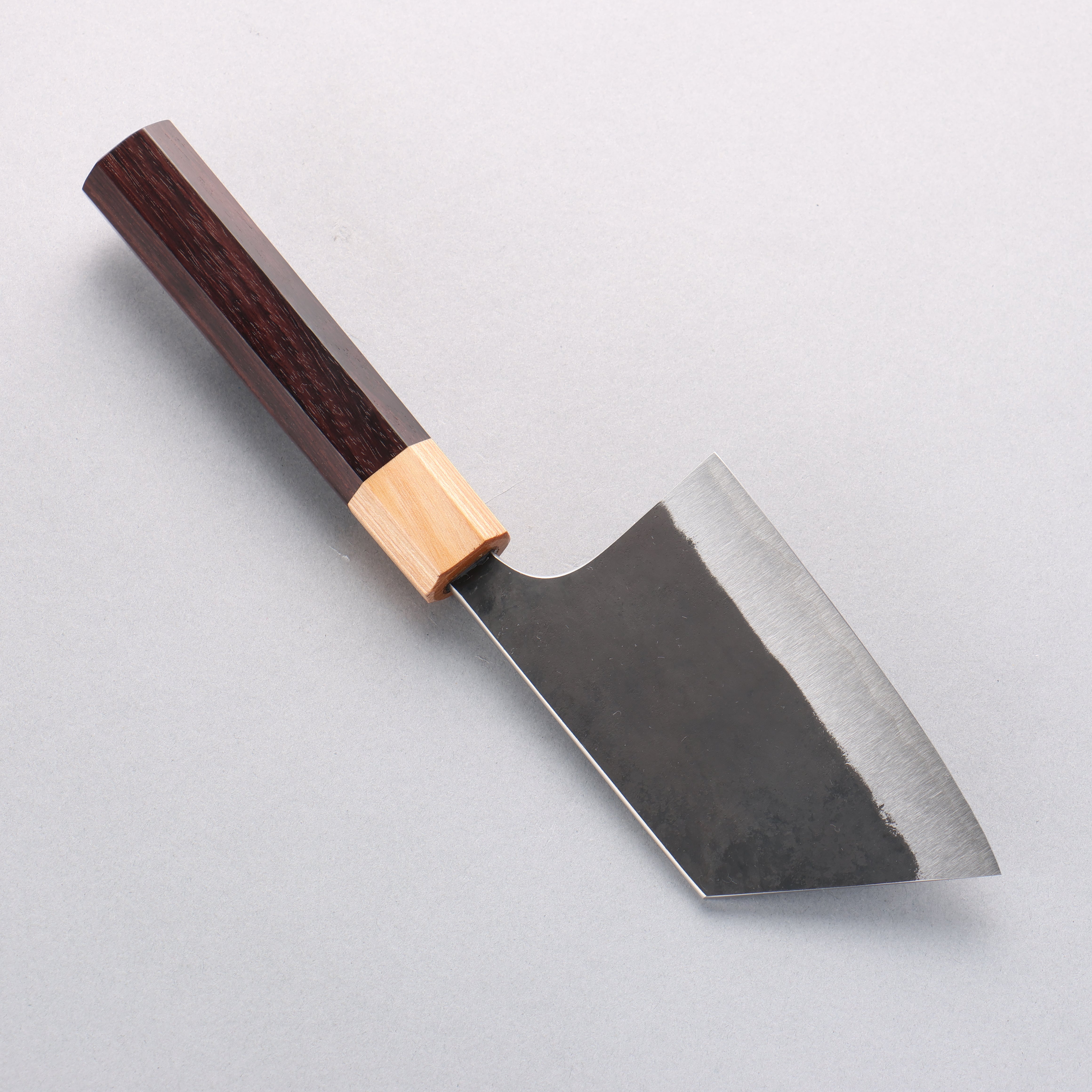 Tinker Blue Super Black Finished 115mm Rosewood Handle Mini Tank - Seisuke Knife