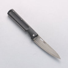  Takeshi Saji SG2 Black Damascus Folding Petty 105mm Carbon Fiber Handle - Seisuke Knife
