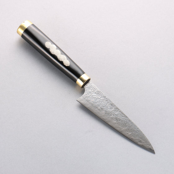 Takeshi Saji SG2 Diamond Finish Damascus Petty-Utility 135mm Maki-e Art Fujin&Raijin Handle with Sheath - Seisuke Knife