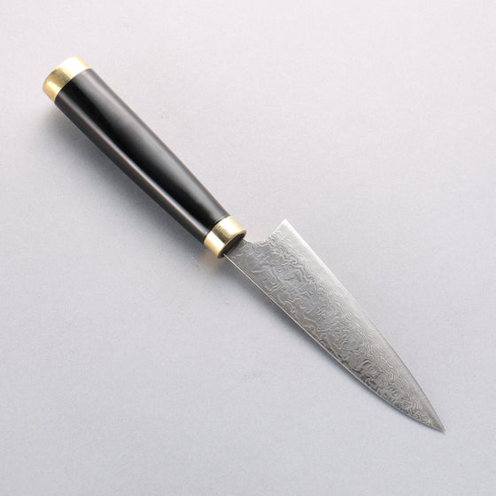 Takeshi Saji SG2 Diamond Finish Damascus Petty-Utility 135mm Maki-e Art Fujin&Raijin Handle with Sheath - Seisuke Knife