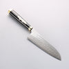 Takeshi Saji SG2 Diamond Finish Damascus Santoku 180mm Maki-e Art Fujin&Raijin Handle with Sheath - Seisuke Knife - Slide 1