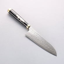  Takeshi Saji SG2 Diamond Finish Damascus Santoku 180mm Maki-e Art Fujin&Raijin Handle with Sheath - Seisuke Knife