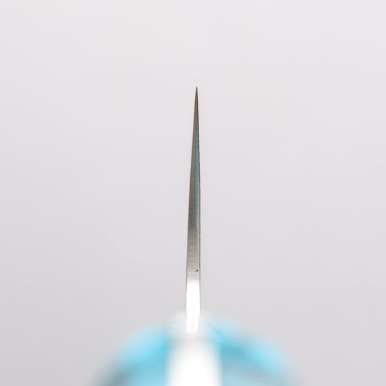 Takeshi Saji New Nomura Style SG2 Diamond Finish Damascus Nakiri 165mm Blue Turquoise Handle - Seisuke Knife
