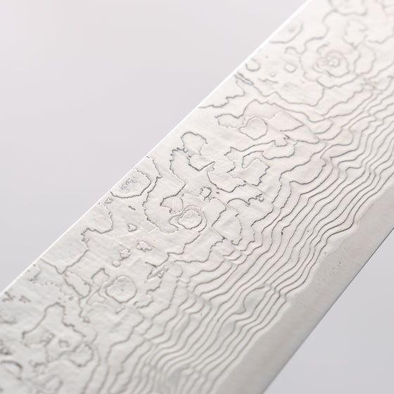 Takeshi Saji SG2 Diamond Finish Damascus Sujihiki 240mm Blue Turquoise Handle - Seisuke Knife