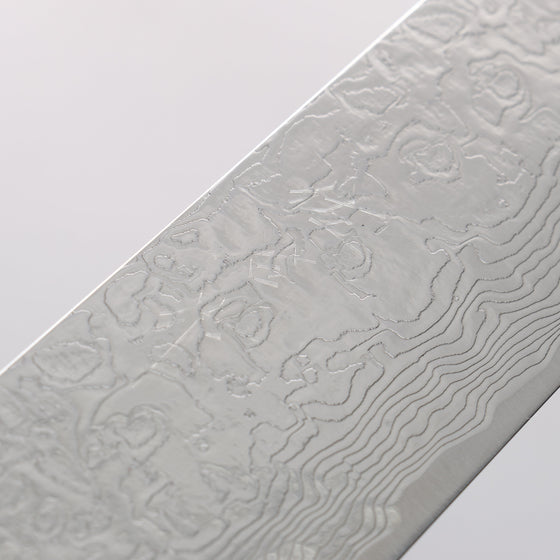 Takeshi Saji SG2 Diamond Finish Damascus Sakimaru Sujihiki 240mm Blue Turquoise Handle - Seisuke Knife