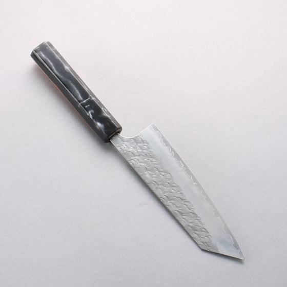 Yoshimi Kato Hyo SG2 Hammered Bunka 170mm Olive Tree and Black/White Marble Resin Handle - Seisuke Knife