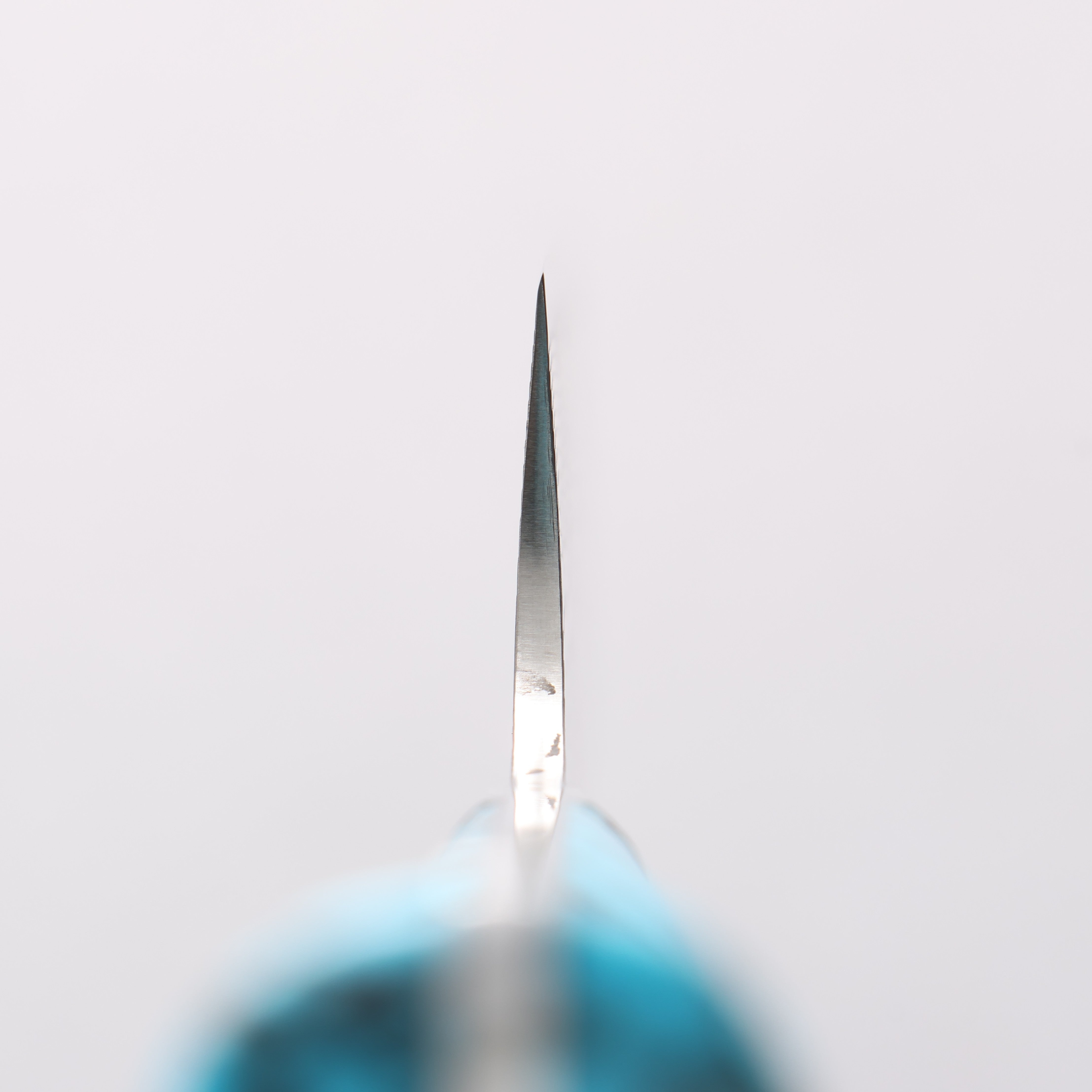 Takeshi Saji SG2 Diamond Finish Damascus Sakimaru Sujihiki 270mm Blue Turquoise Handle - Seisuke Knife