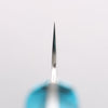 Takeshi Saji New Nomura Style SG2 Diamond Finish Damascus Gyuto 210mm Blue Turquoise Handle - Seisuke Knife - Slide 5