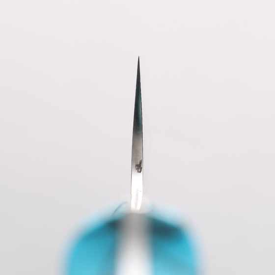 Takeshi Saji New Nomura Style SG2 Diamond Finish Damascus Gyuto 210mm Blue Turquoise Handle - Seisuke Knife