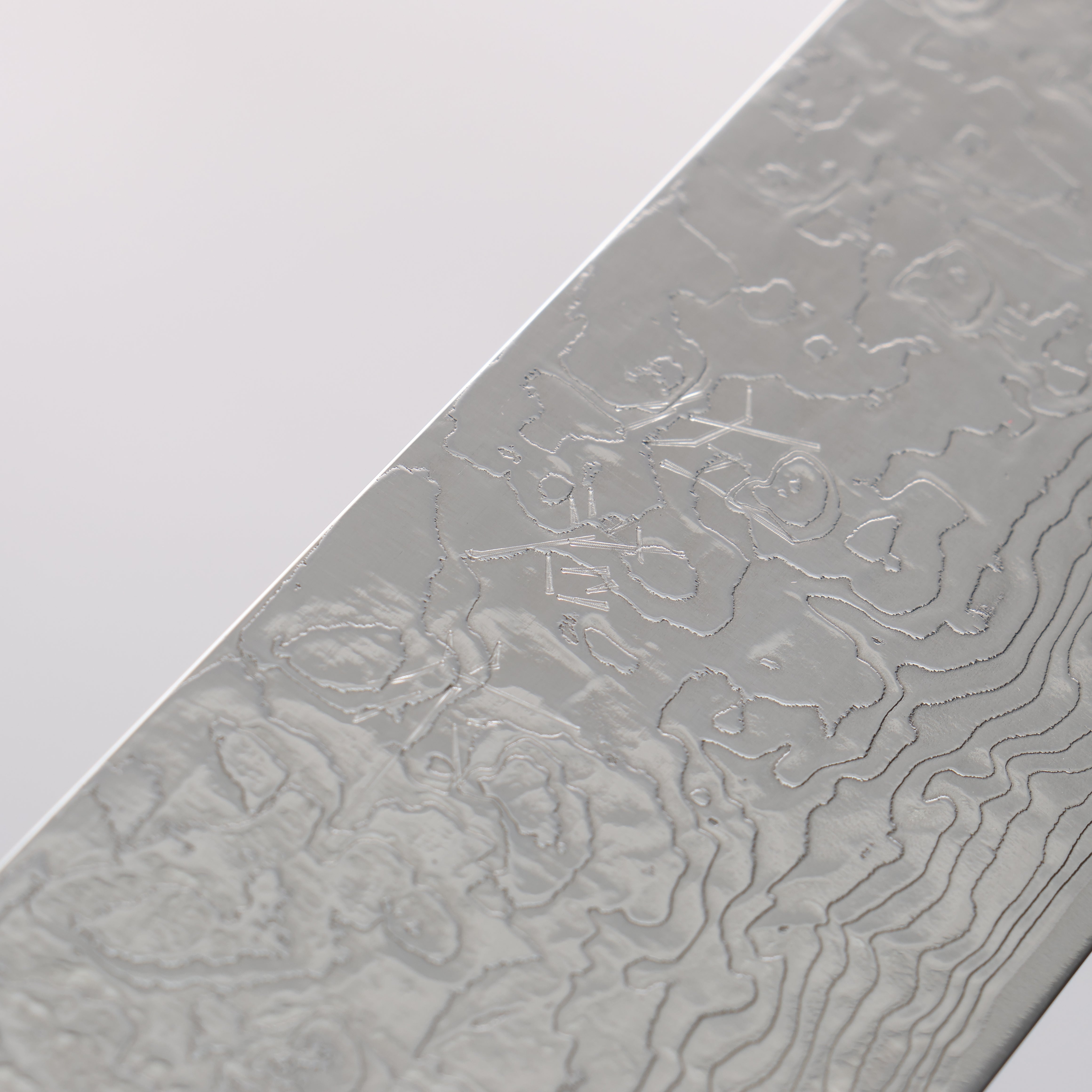 Takeshi Saji SG2 Diamond Finish Damascus Sakimaru Sujihiki 240mm White Turquoise Handle - Seisuke Knife