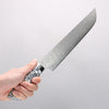 Takeshi Saji SG2 Diamond Finish Damascus Sakimaru Sujihiki 240mm White Turquoise Handle - Seisuke Knife - Slide 4