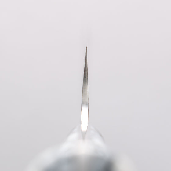 Takeshi Saji SG2 Diamond Finish Damascus Sakimaru Sujihiki 240mm White Turquoise Handle - Seisuke Knife