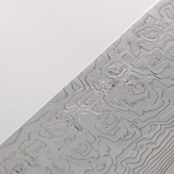 Takeshi Saji SG2 Diamond Finish Damascus Sakimaru Sujihiki 270mm Pine Cone and Blue Acrylic Handle - Seisuke Knife