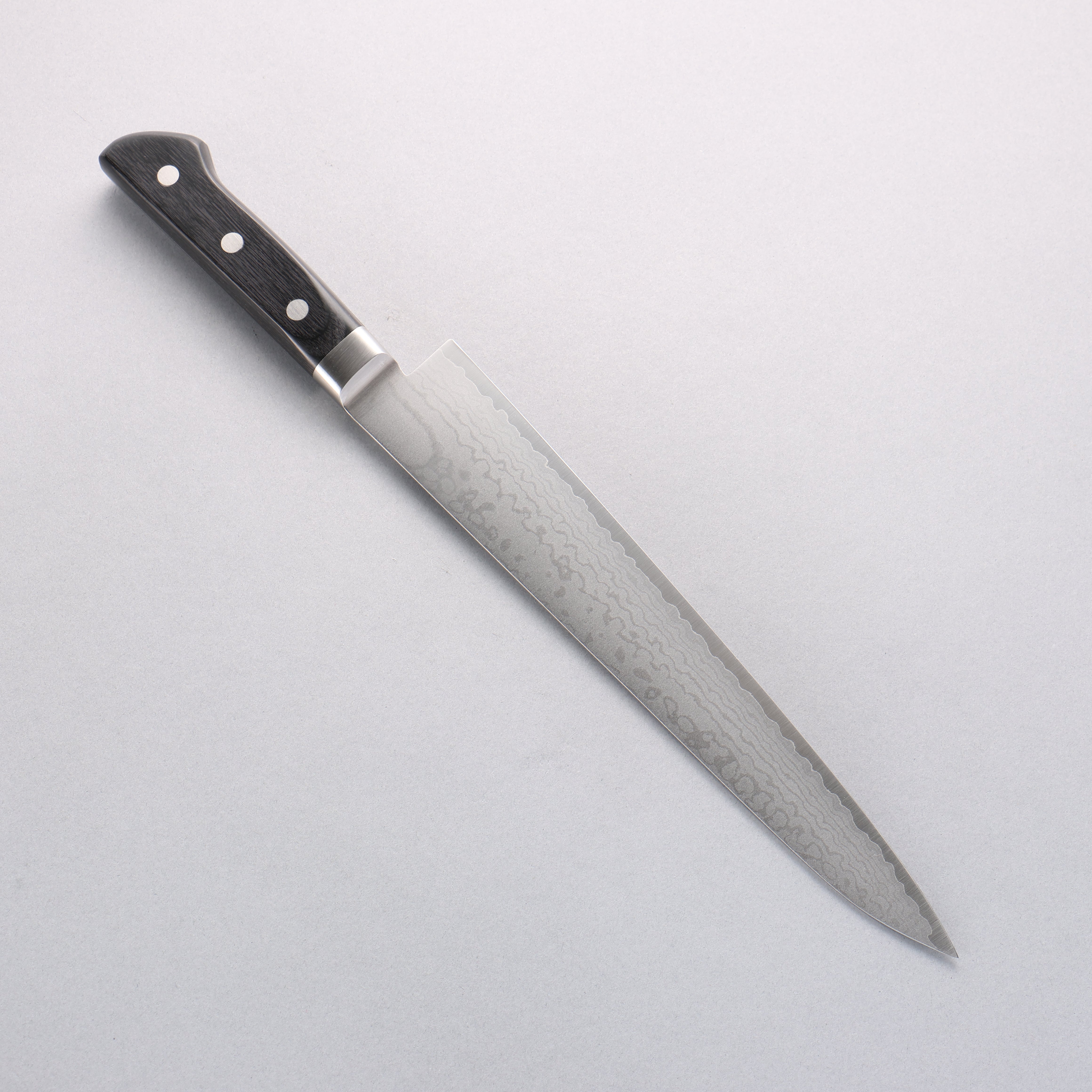 Seisuke VG10 Damascus Sujihiki 240mm Black Pakka wood Handle - Seisuke Knife