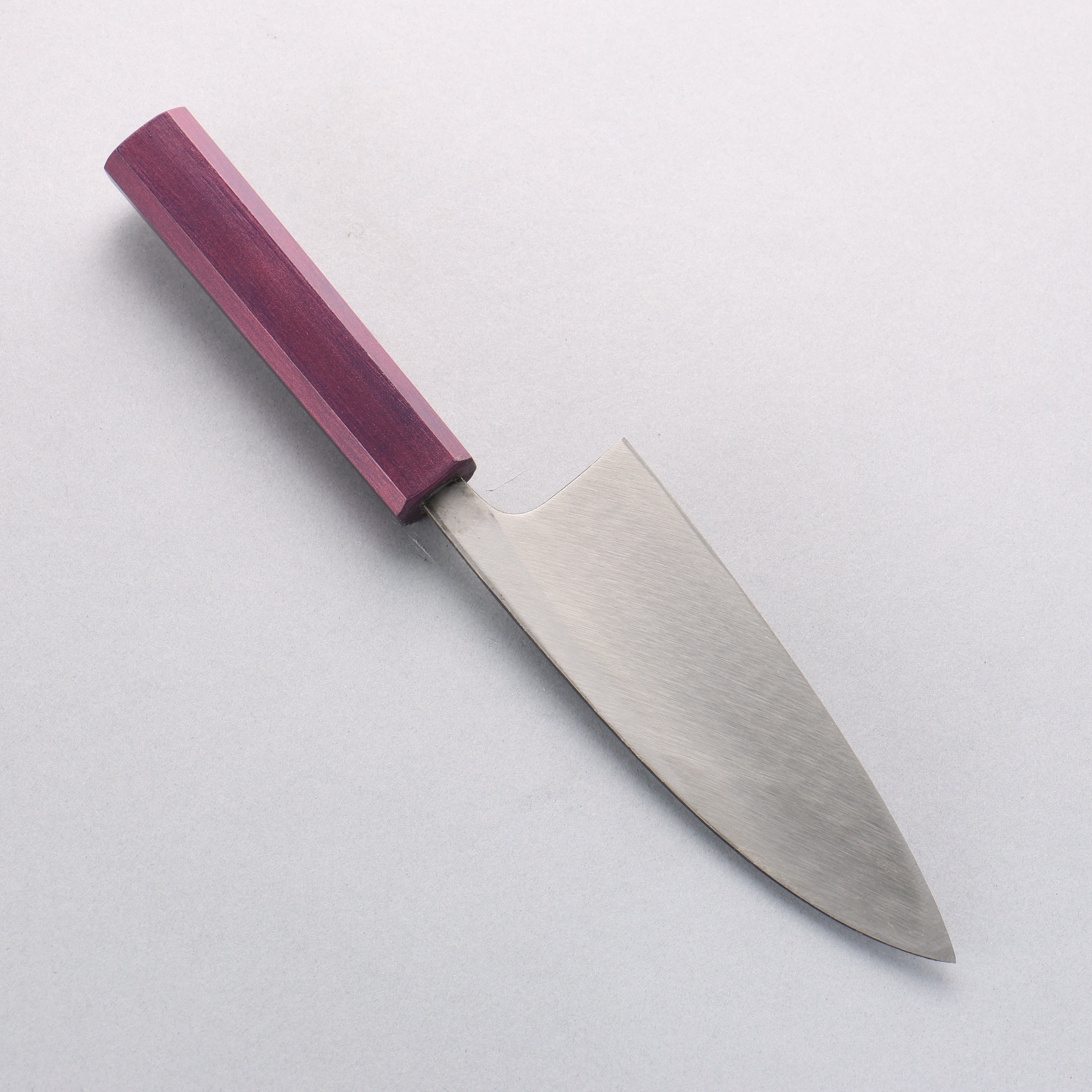 Seisuke White Steel No.2 Kurouchi Deba 135mm Purple Lacquered Handle - Seisuke Knife
