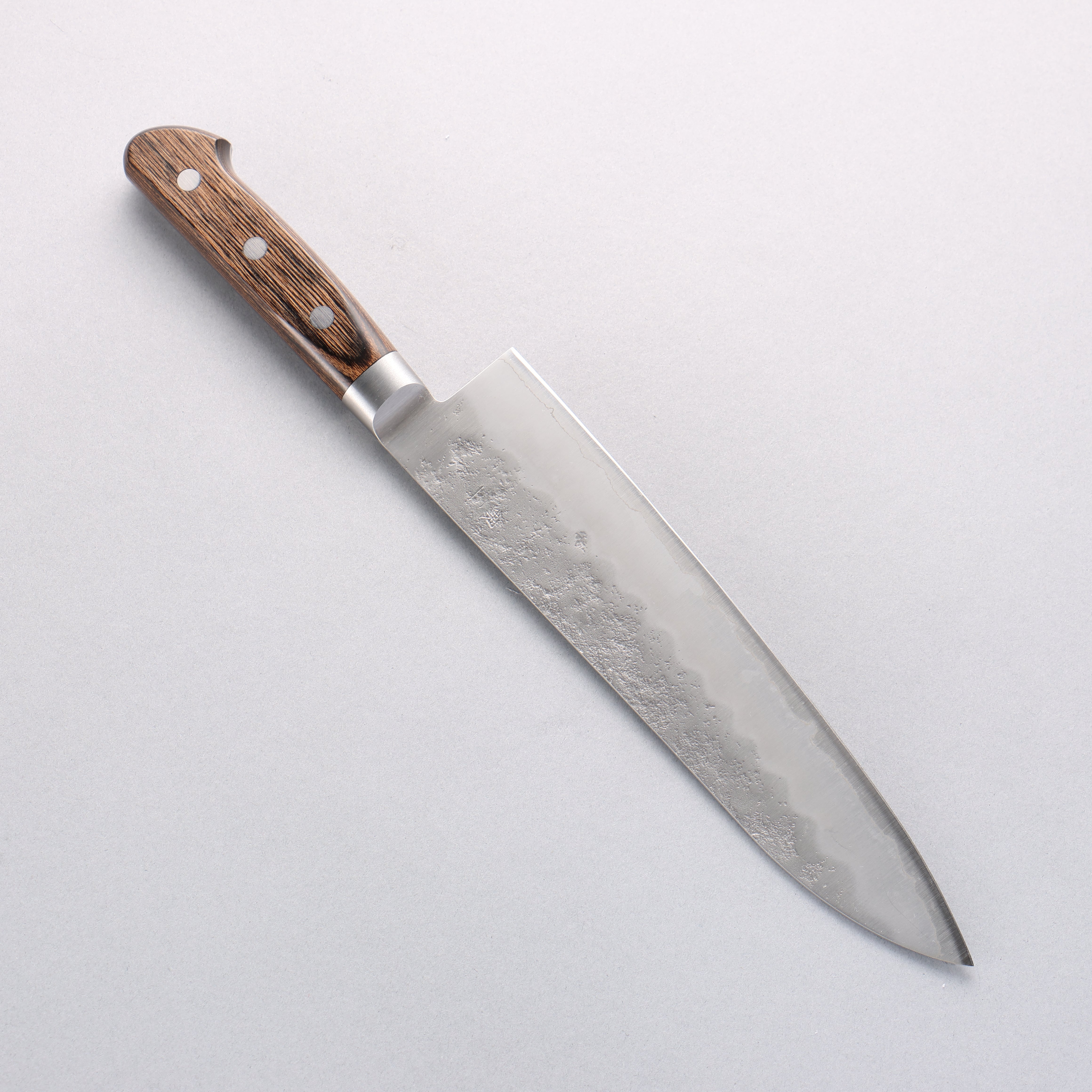 Seisuke Silver Steel No.3 Nashiji Gyuto 210mm Brown Pakka wood Handle - Seisuke Knife