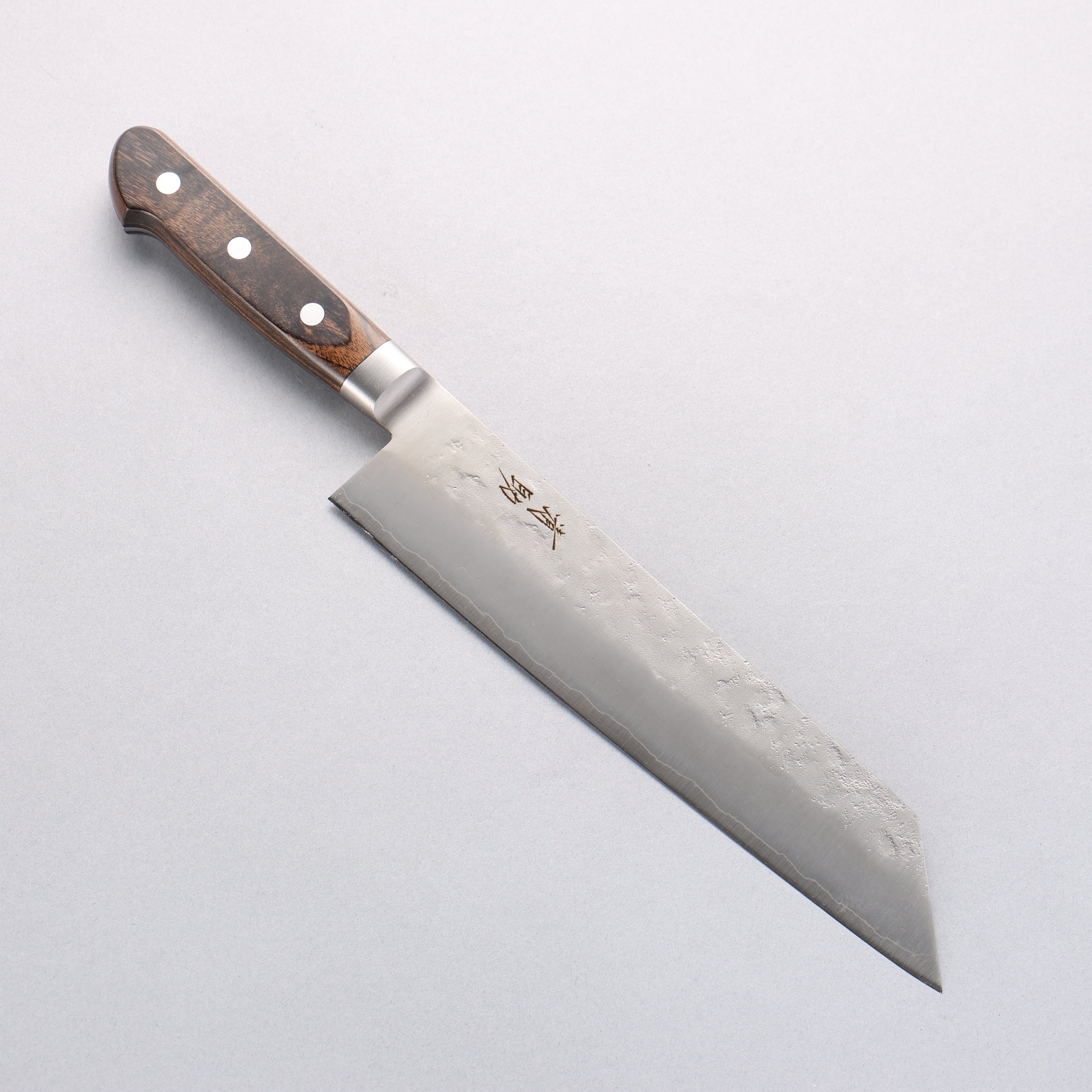 Seisuke Silver Steel No.3 Nashiji Kiritsuke Gyuto 210mm Brown Pakka wood Handle - Seisuke Knife