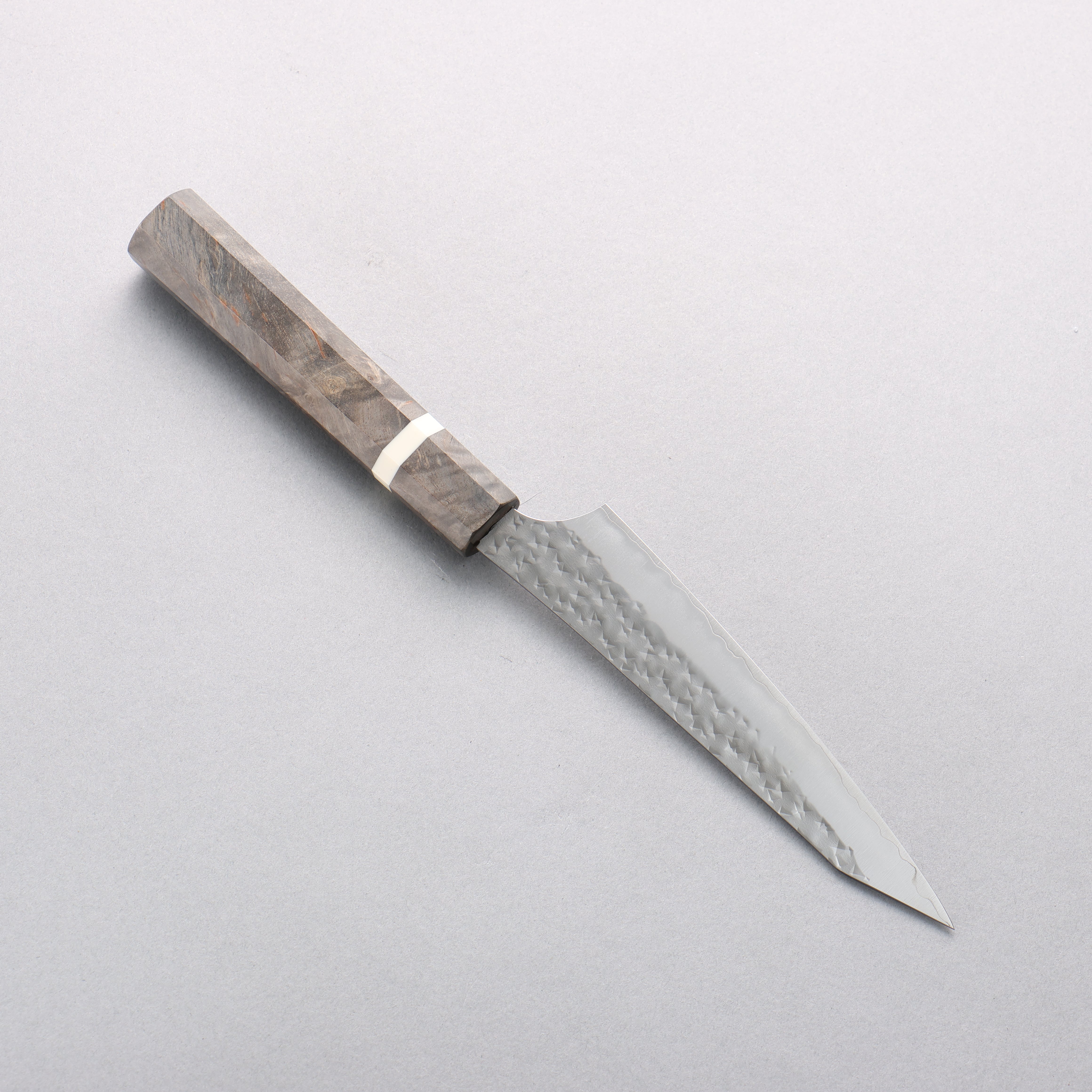 Yu Kurosaki Senko Ei SG2 Hammered Petty-Utility 130mm Stabilized Burl (White Ring) Handle - Seisuke Knife