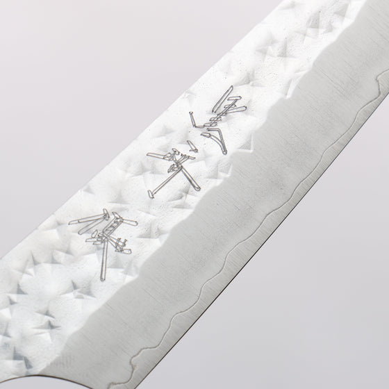 Yu Kurosaki Senko Ei SG2 Hammered Petty-Utility 130mm Stabilized Burl (White Ring) Handle - Seisuke Knife