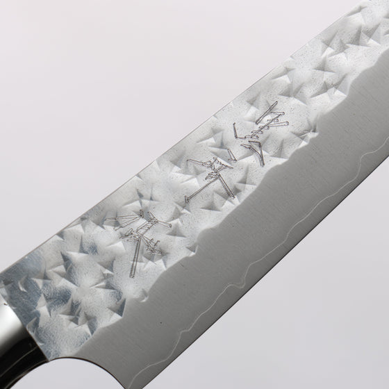 Yu Kurosaki Senko Ei SG2 Hammered Petty-Utility 130mm Turquoise Handle with Sheath - Seisuke Knife