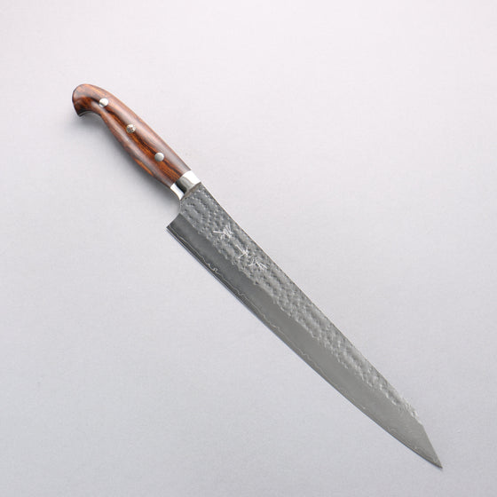 Yu Kurosaki Senko Ei SG2 Hammered Sujihiki 270mm Ironwood Handle with Sheath - Seisuke Knife