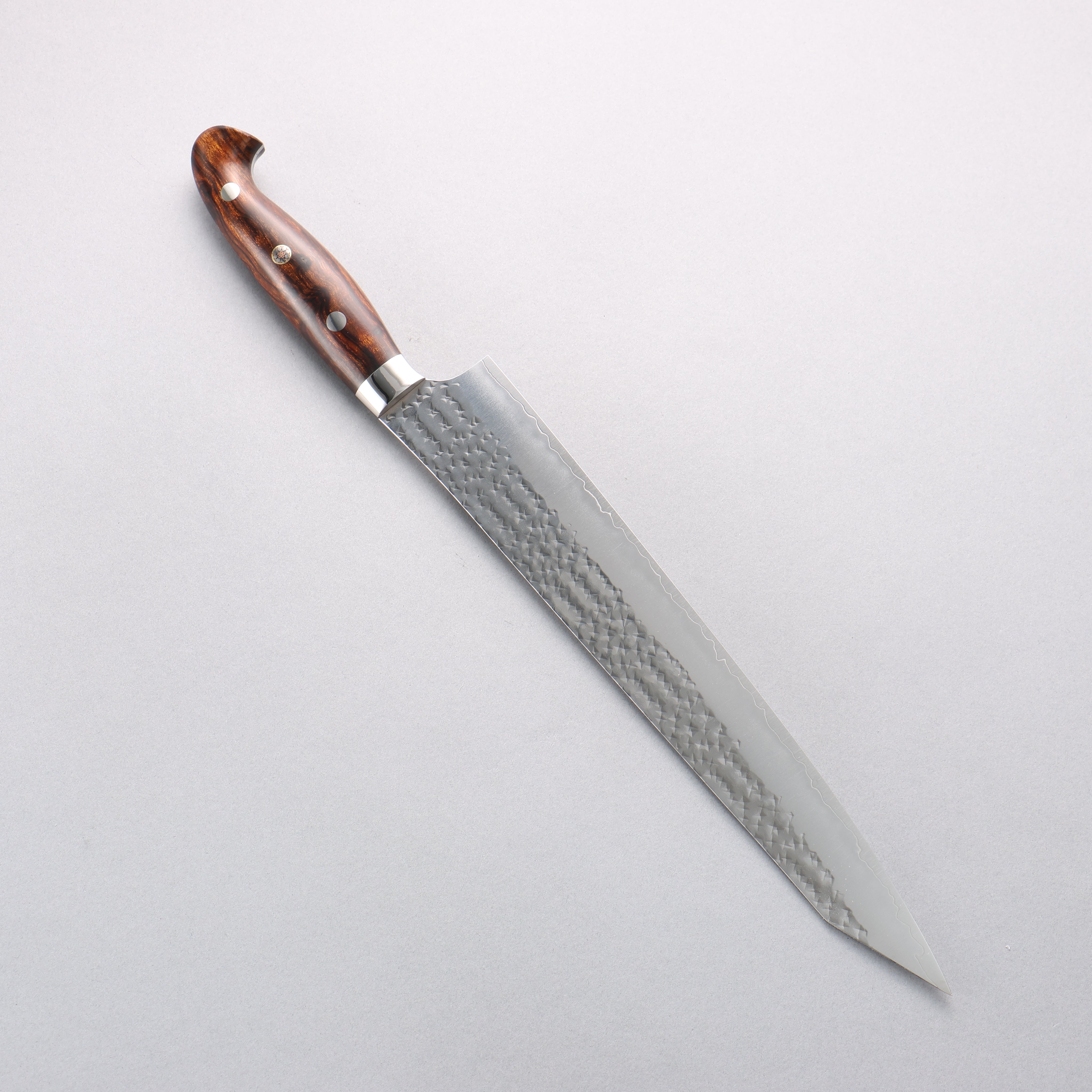 Yu Kurosaki Senko Ei SG2 Hammered Sujihiki 270mm Ironwood Handle with Sheath - Seisuke Knife