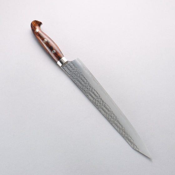 Yu Kurosaki Senko Ei SG2 Hammered Sujihiki 270mm Ironwood Handle with Sheath - Seisuke Knife