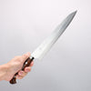 Yu Kurosaki Senko Ei SG2 Hammered Sujihiki 270mm Ironwood Handle with Sheath - Seisuke Knife - Slide 4