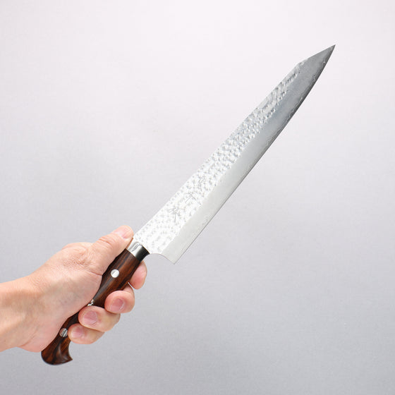 Yu Kurosaki Senko Ei SG2 Hammered Sujihiki 270mm Ironwood Handle with Sheath - Seisuke Knife