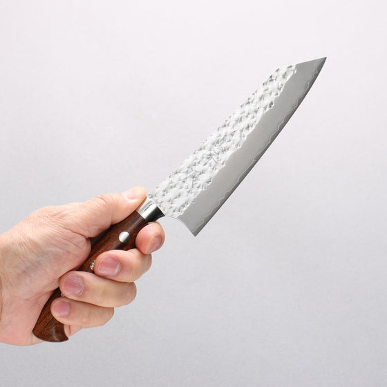 Yu Kurosaki Senko Ei SG2 Hammered Small Bunka 150mm Ironwood Handle with Sheath - Seisuke Knife