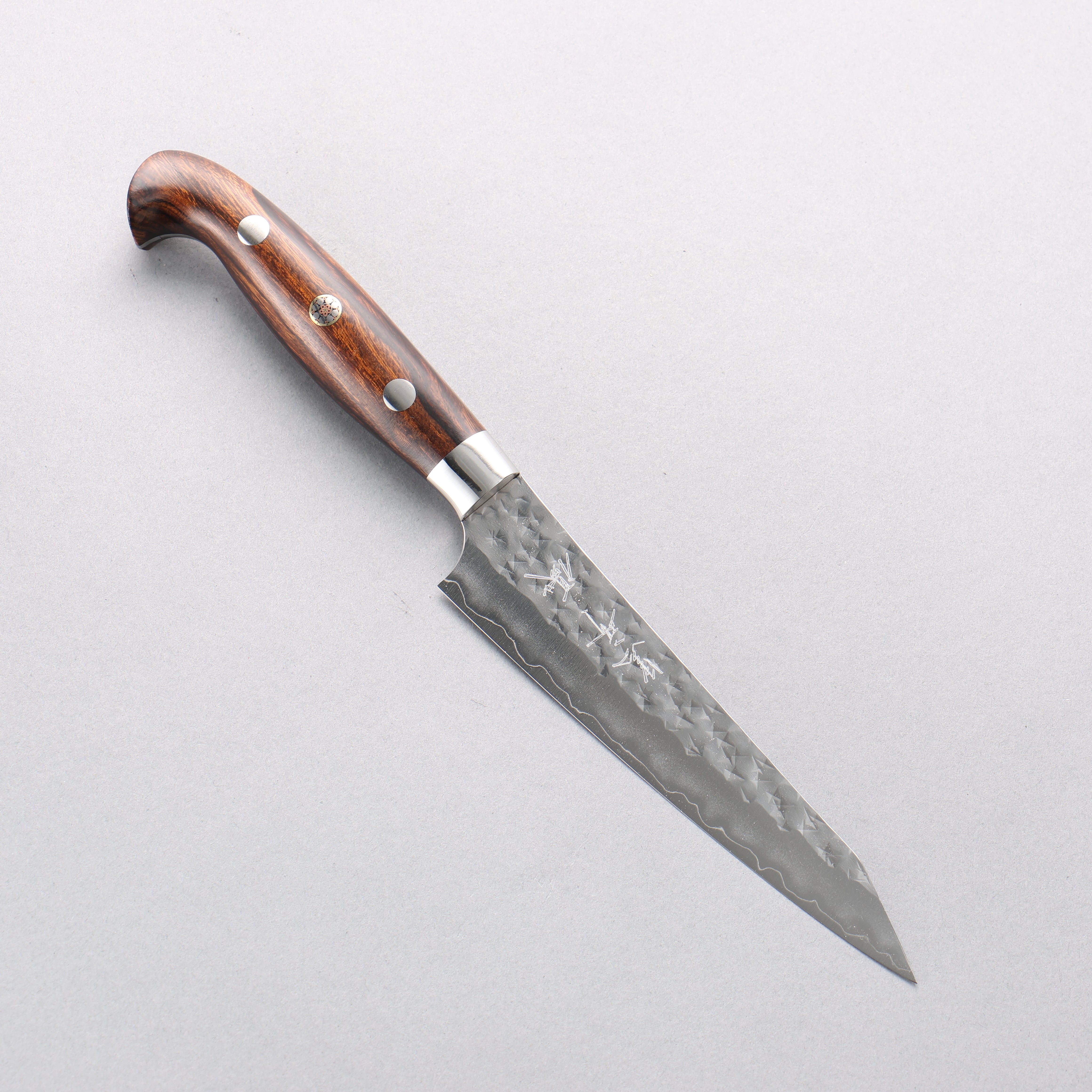 Yu Kurosaki Senko Ei SG2 Hammered Petty-Utility 130mm Ironwood Handle with Sheath - Seisuke Knife
