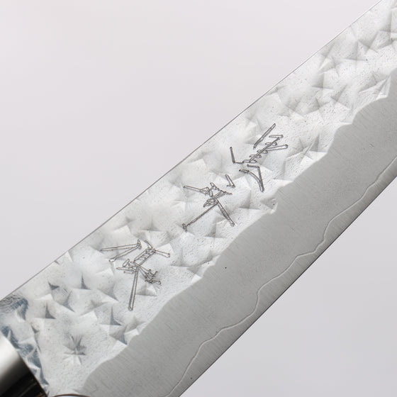 Yu Kurosaki Senko Ei SG2 Hammered Petty-Utility 130mm Ironwood Handle with Sheath - Seisuke Knife