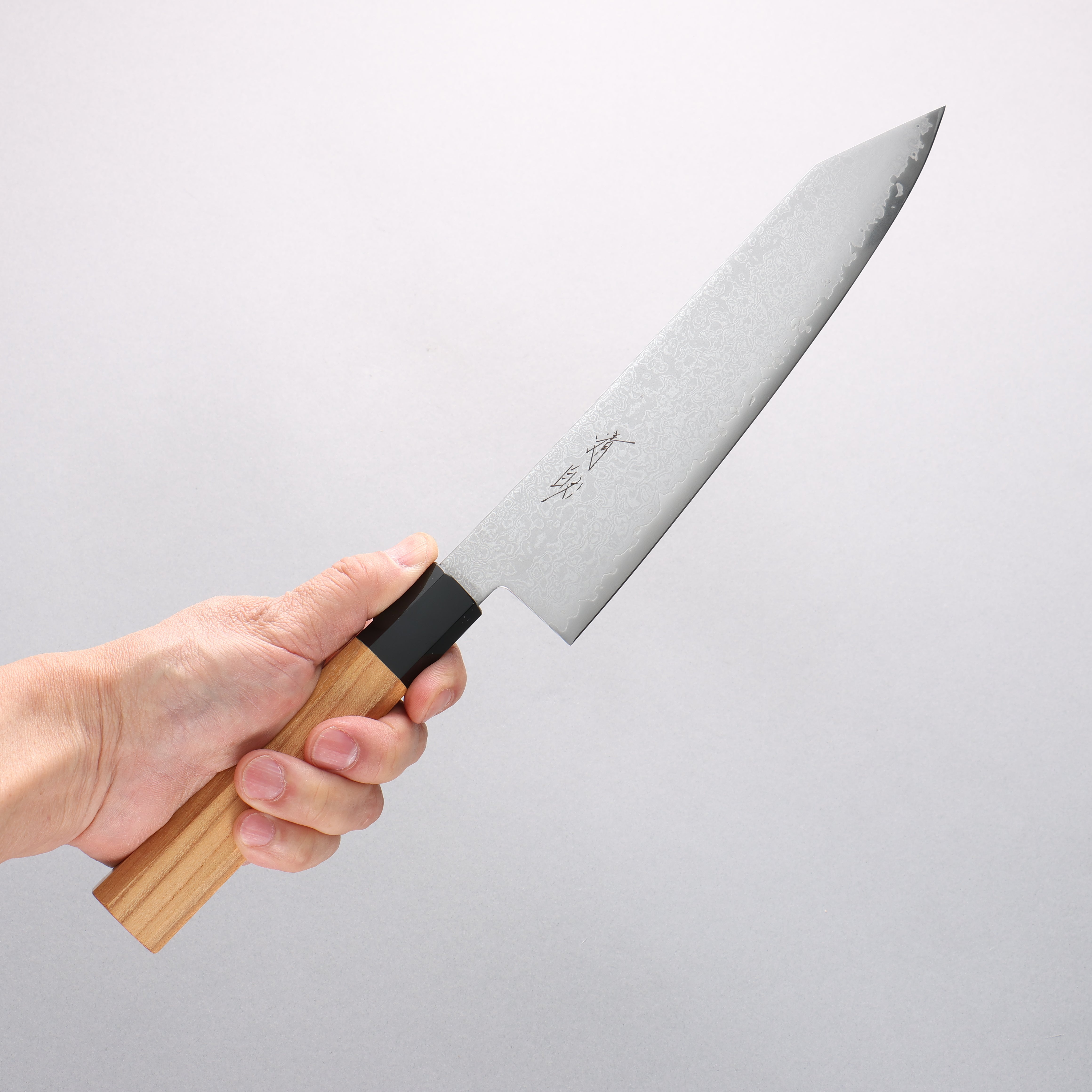 Seisuke VG10 Damascus Kiritsuke Gyuto 210mm Keyaki Elm Handle - Seisuke Knife