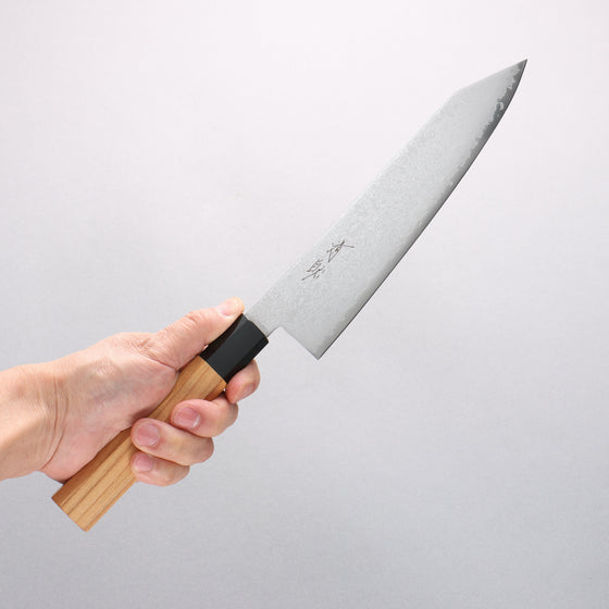 Seisuke VG10 Damascus Kiritsuke Gyuto 210mm Keyaki (Japanese Elm) Handle - Seisuke Knife