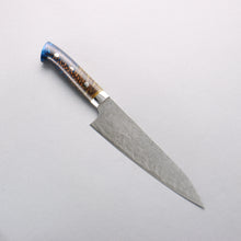  Takeshi Saji SG2 Diamond Finish Damascus Gyuto 180mm Pine Cone and Blue Acrylic Handle - Seisuke Knife