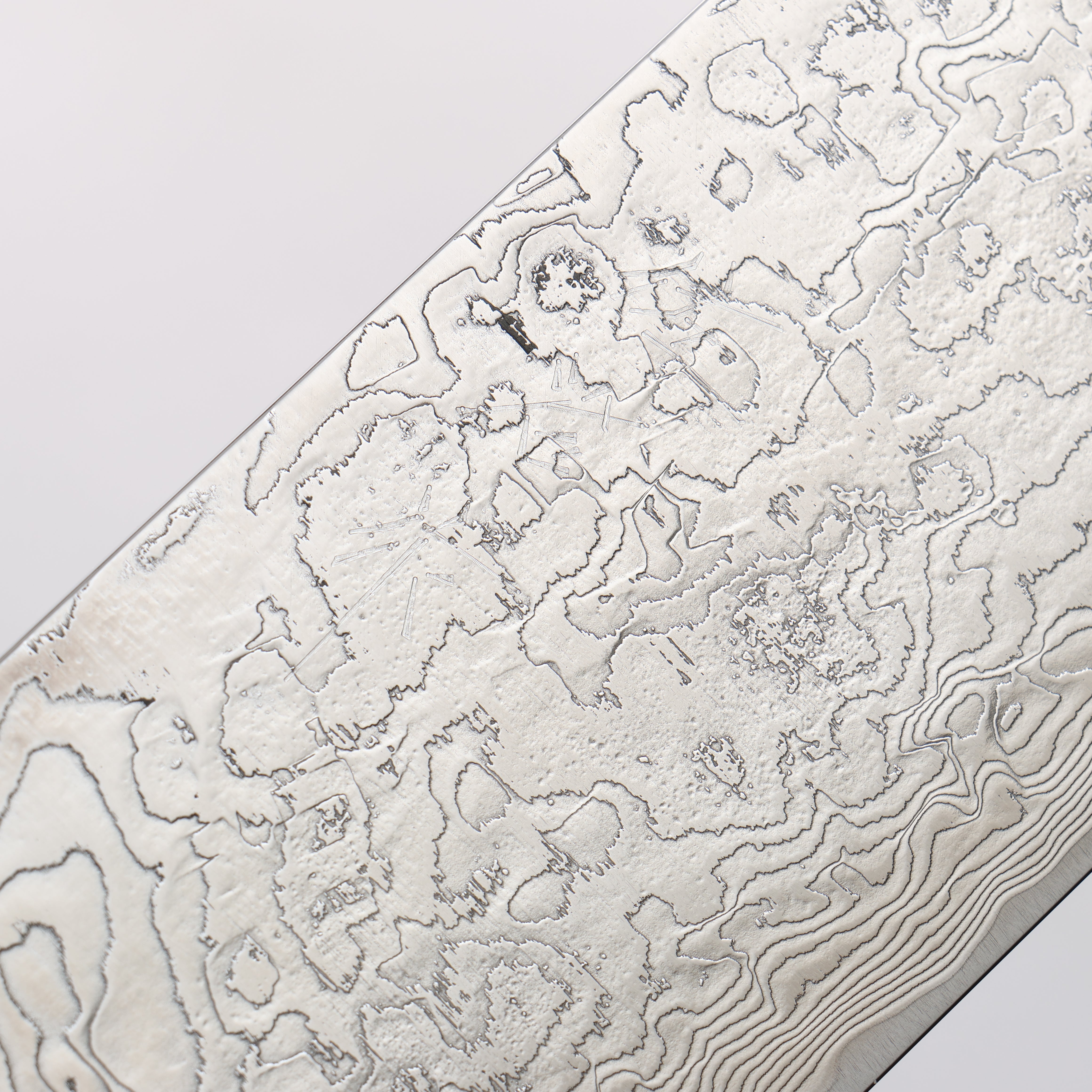 Takeshi Saji SG2 Diamond Finish Damascus Nakiri 165mm Pine Cone and Blue Acrylic Handle - Seisuke Knife