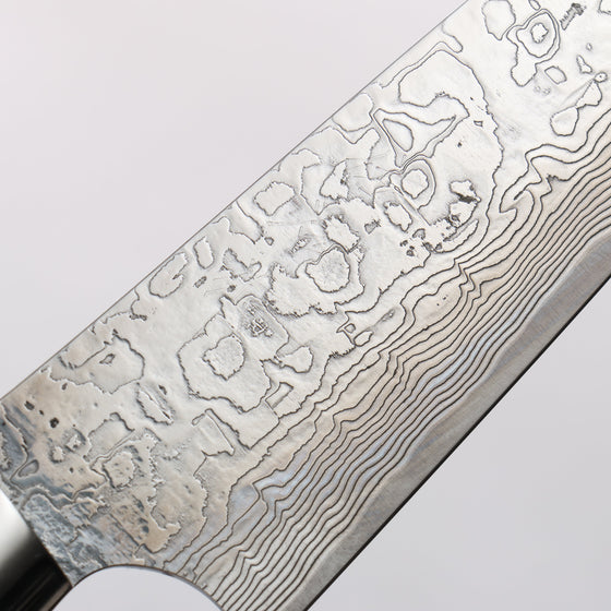 Takeshi Saji New Nomura Style SG2 Diamond Finish Damascus Petty-Utility 130mm Blue Turquoise Handle - Seisuke Knife